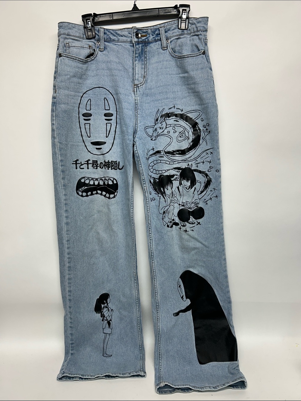 Studio Ghibli size 9 straight leg jeans, spirited away